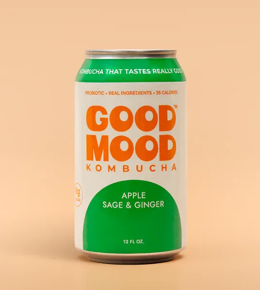 GoodMood Kombucha, Apple Sage & Ginger