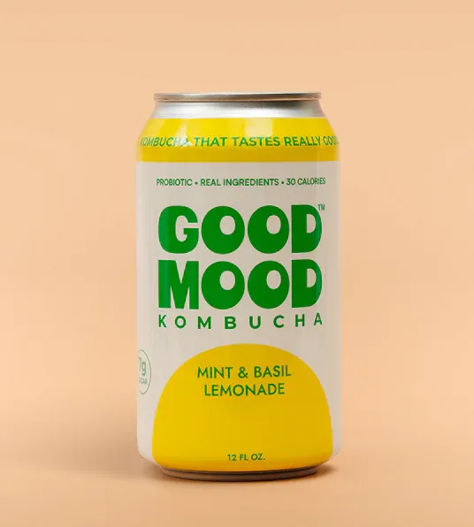 GoodMood Kombucha, Mint & Basil Lemonade