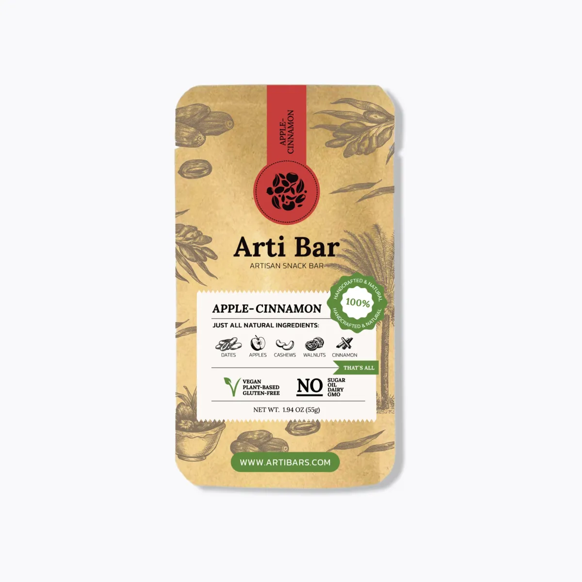 Arti Bar, APPLE-CINNAMON (PACK OF 12)