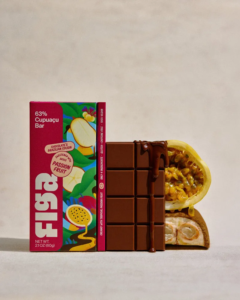 Figa Foods, Passion Fruit | Chocolate's Brazilian Cousin | 63% Cupuacu | Vegan, Caffeine Free