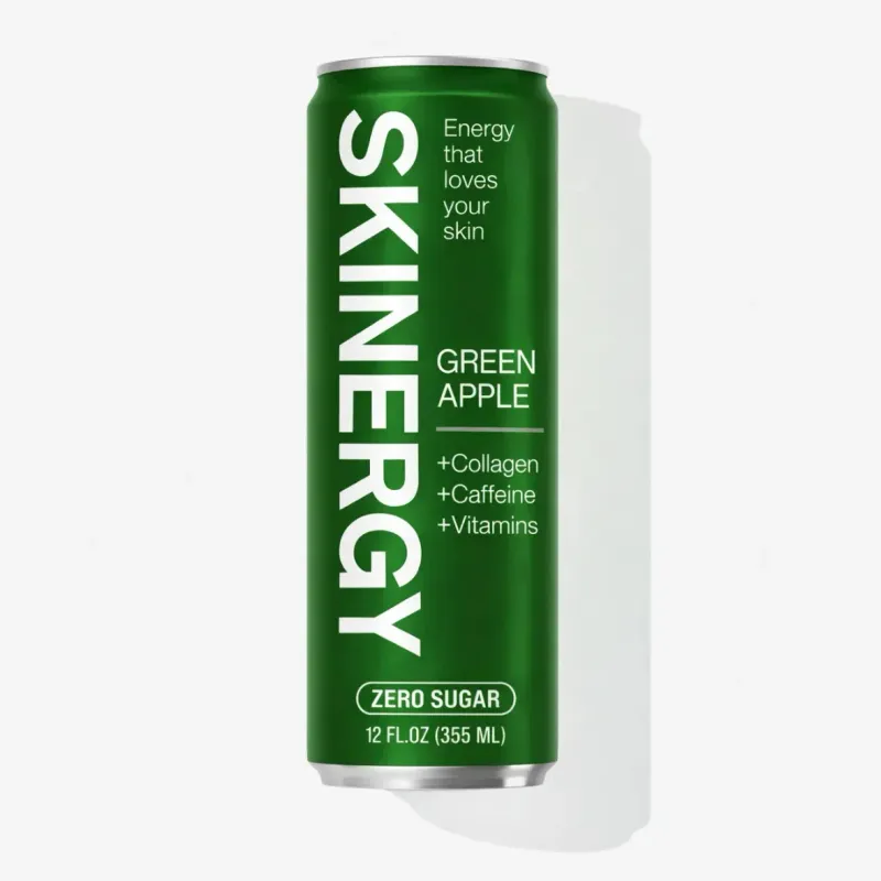 SKINERGY, Skinergy - Collagen Energy Drink | Green Apple | Collagen + Caffeine + Zero Sugar
