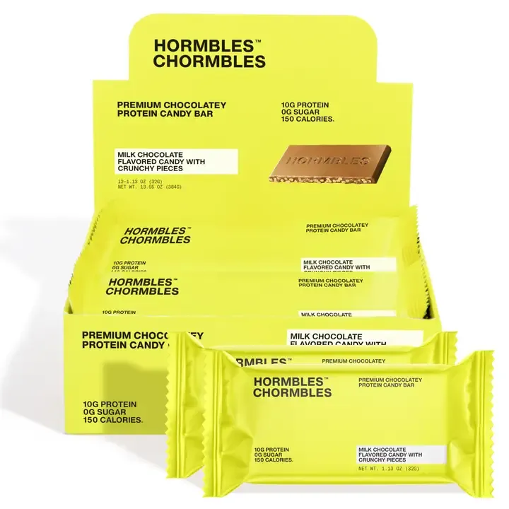 Hormbles Chormbles, Crunchy Milk Chocolate Protein Candy Bar (12 per carton)