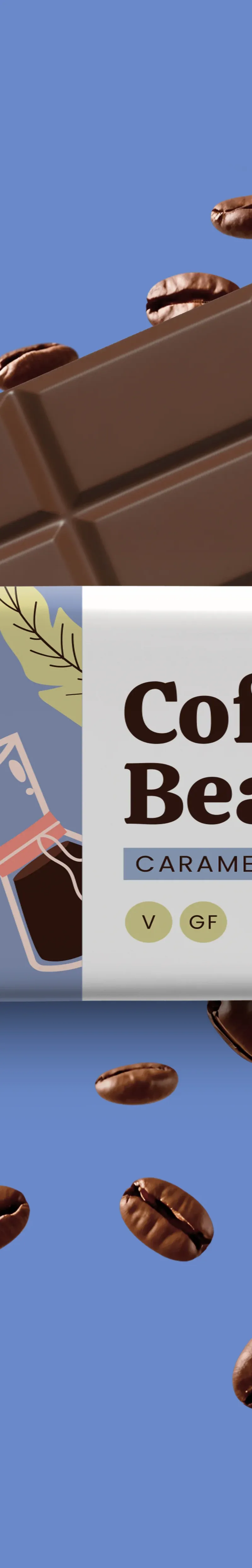 Moka Energy, Moka Coffee Bean Bar - Caramel Cappuccino 12 Pack