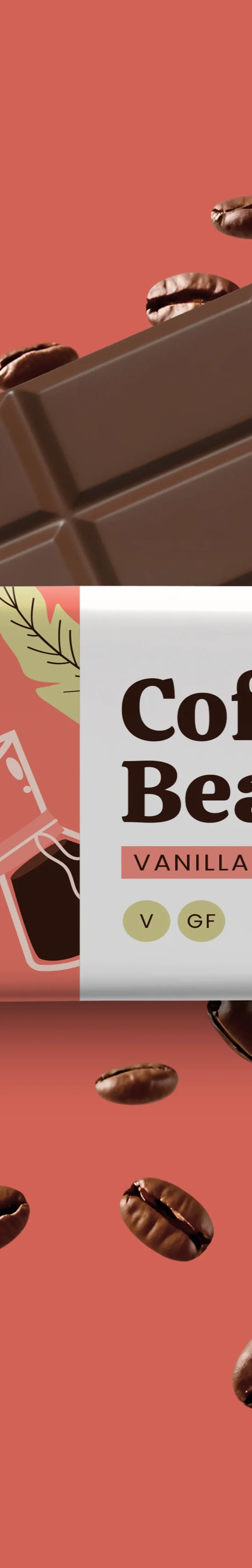 Moka Energy, Moka Coffee Bean Bar - Vanilla Latte 12 Pack