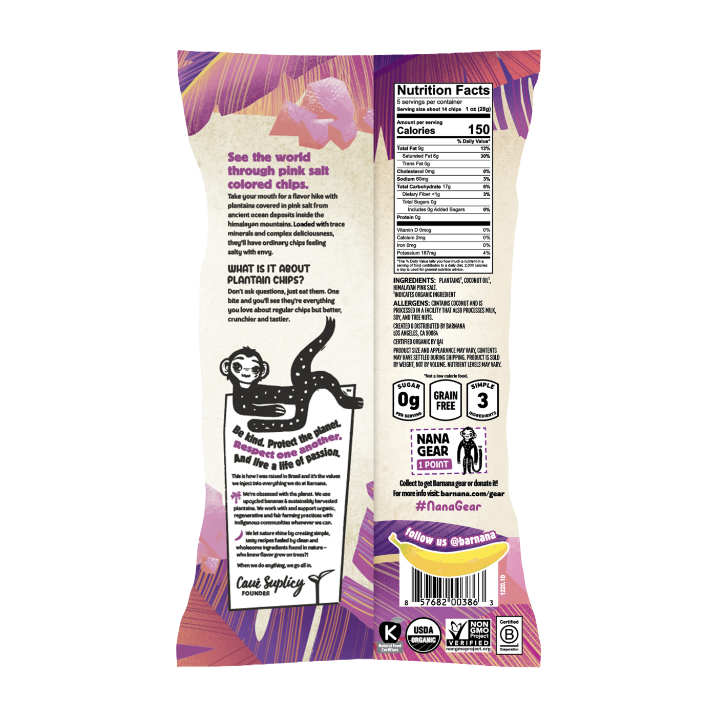 Barnana, Barnana Plantain Chips (5oz), photo 2
