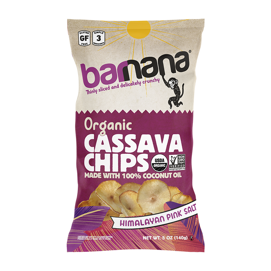 Barnana, Cassava Chips Pink Salt (5oz)