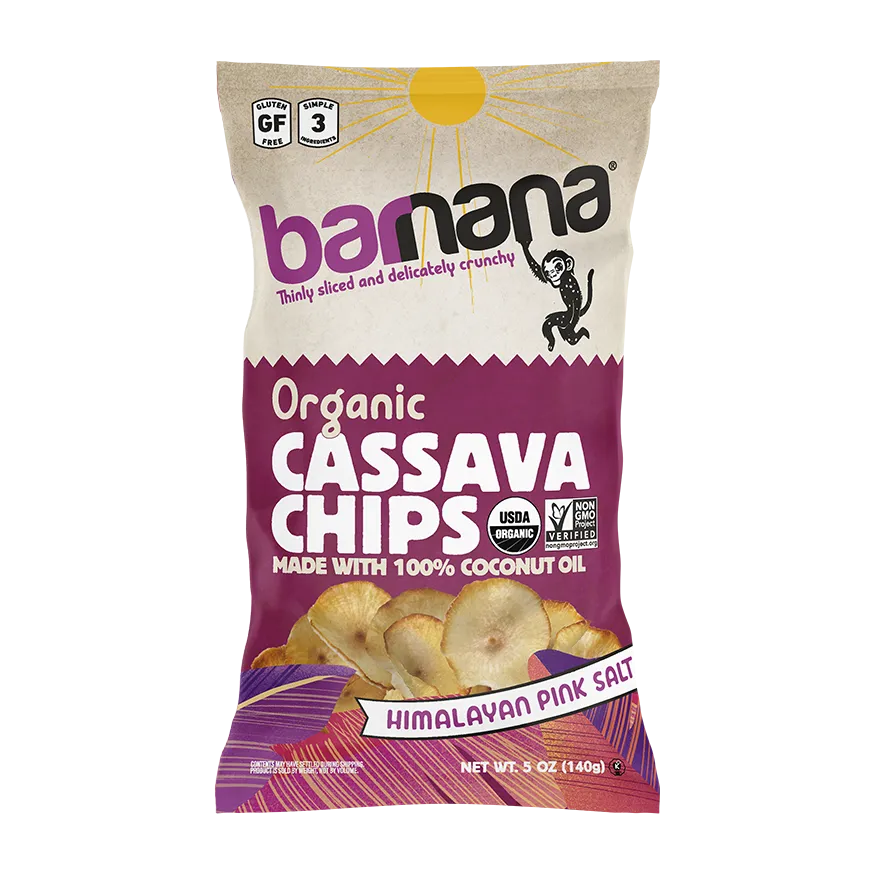 Barnana, Cassava Chips Pink Salt (5oz)